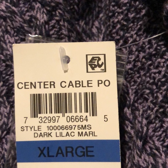 Karen Scott Cable-Knit Panel Sweater - Picture 3 of 4